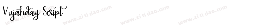 Vujahday Script字体转换